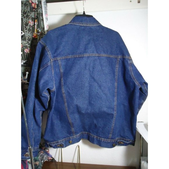 New Wrangler Rugged Wear Flannel Red Bk Lined Denim Jacket Coat XL RJK32AN  XL - Picture 8 of 12